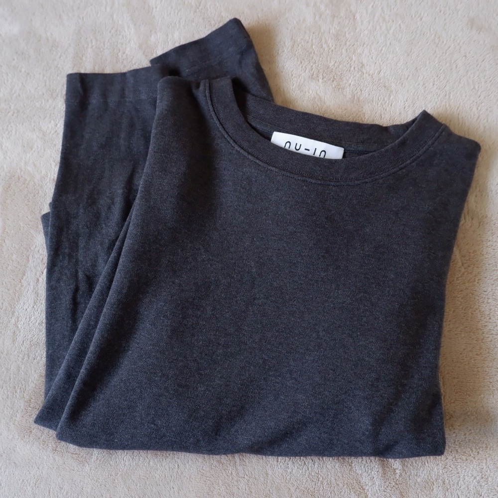 NU-IN Grey Basic Cotton Longsleeve